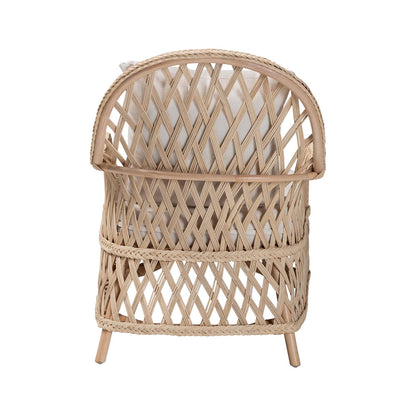 bali & pari - Florence Chair in Ivory - Regal 1-Ivory Rattan-CC view 4