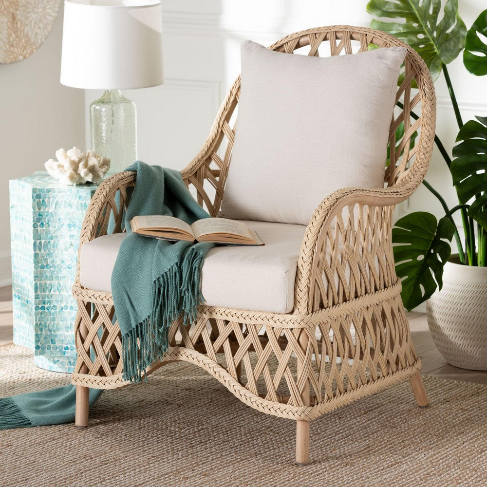 bali & pari - Florence Chair in Ivory - Regal 1-Ivory Rattan-CC view 8