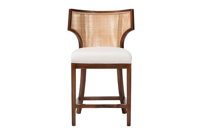 bali & pari - Franco Counter Stool - Franco-Light Brown-Rattan/Wood-CS view 3