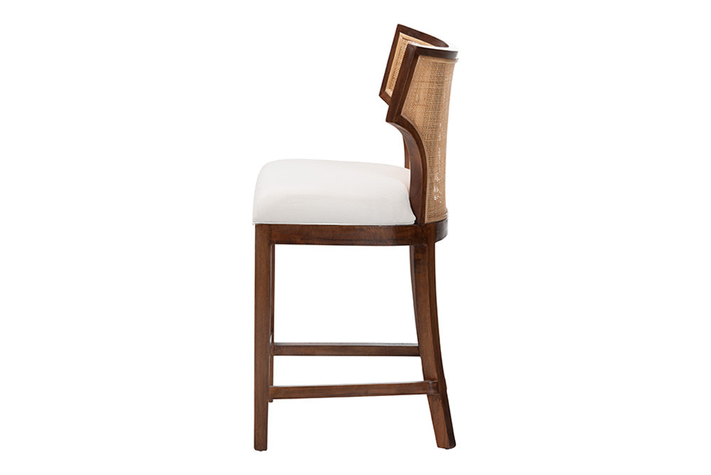 bali & pari - Franco Counter Stool - Franco-Light Brown-Rattan/Wood-CS view 4