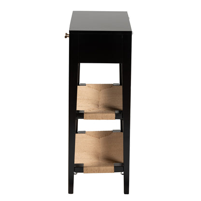 bali & pari - Freya Console Table in Black/Natural Brown/Brass - FIB3-Console view 4