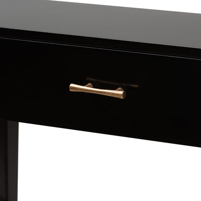 bali & pari - Freya Console Table in Black/Natural Brown/Brass - FIB3-Console view 5