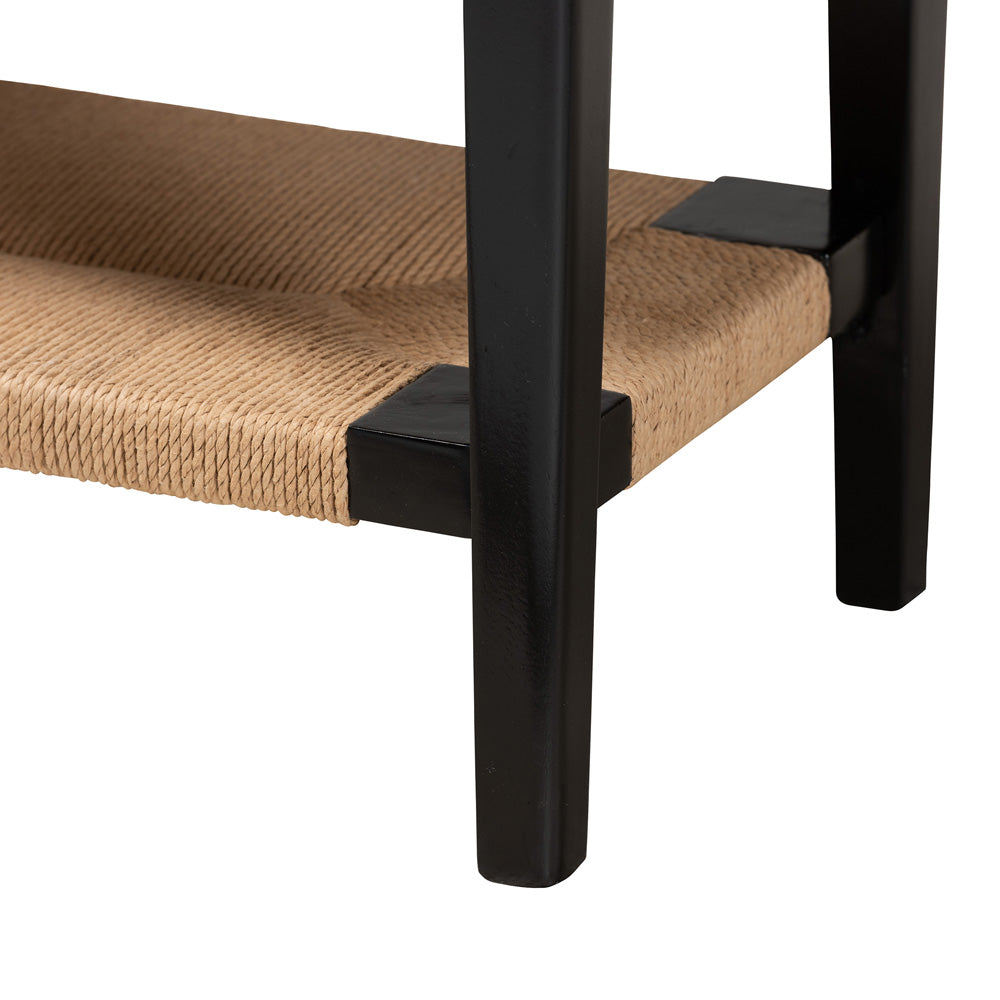 bali & pari - Freya Console Table in Black/Natural Brown/Brass - FIB3-Console view 6