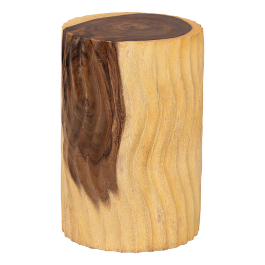 bali & pari - Fuchsia End Table in Natural Brown - Suar S/T 006-Natural-Side Table view 1