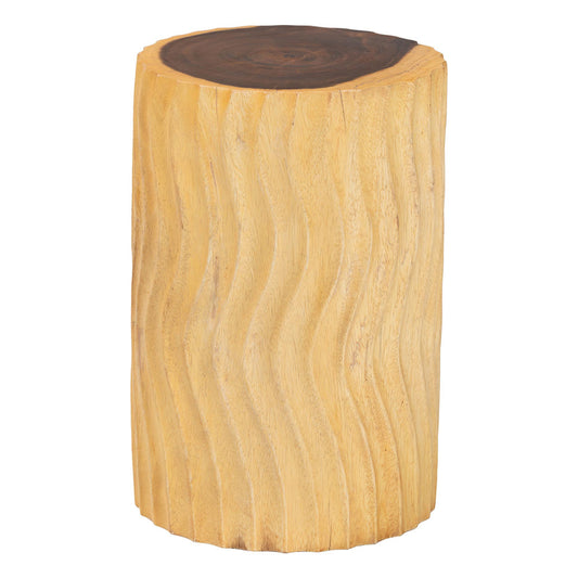bali & pari - Fuchsia End Table in Natural Brown - Suar S/T 006-Natural-Side Table view 2