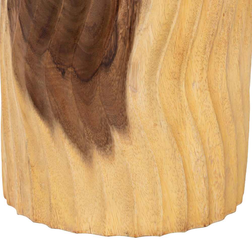 bali & pari - Fuchsia End Table in Natural Brown - Suar S/T 006-Natural-Side Table view 4