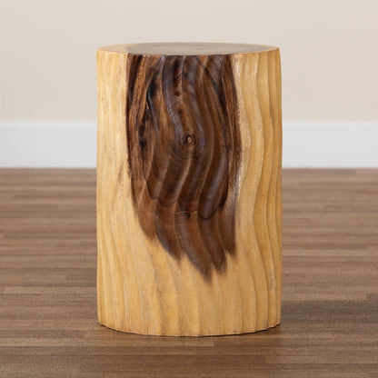 bali & pari - Fuchsia End Table in Natural Brown - Suar S/T 006-Natural-Side Table view 8