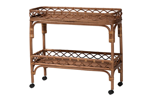 bali & pari - Fumiyo Cart - WS247-Medium Brown Rattan-Cart view 1