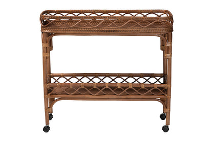 bali & pari - Fumiyo Cart - WS247-Medium Brown Rattan-Cart view 3