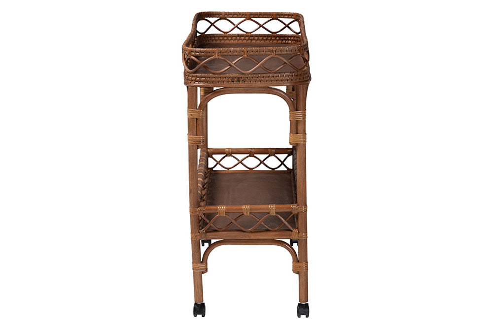 bali & pari - Fumiyo Cart - WS247-Medium Brown Rattan-Cart view 4
