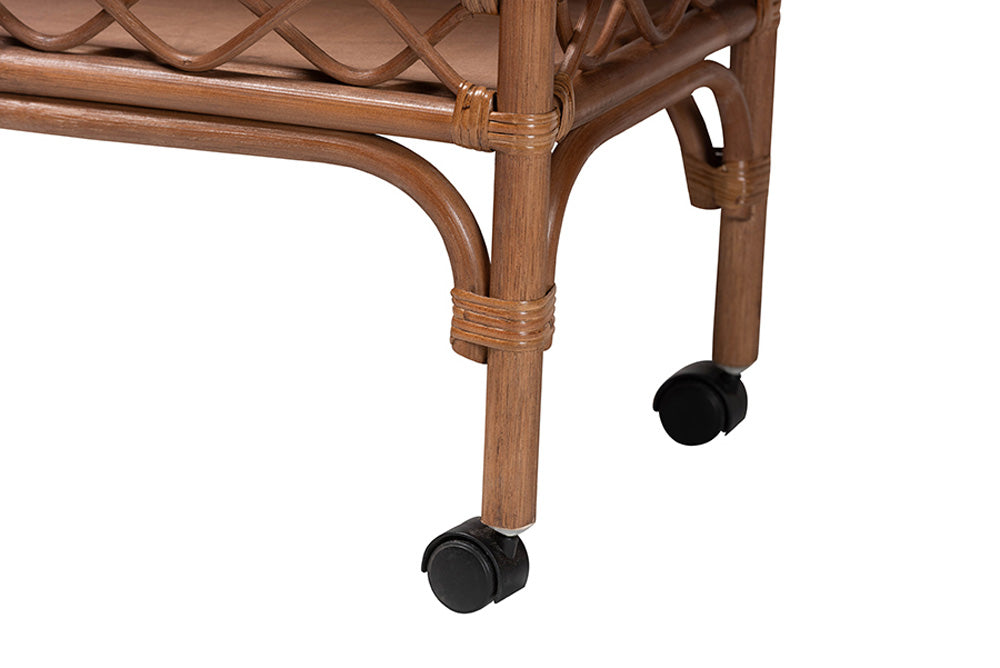 bali & pari - Fumiyo Cart - WS247-Medium Brown Rattan-Cart view 6