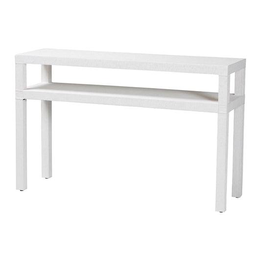 bali & pari  - Gale Console Table in White - Gale-White-Console Table view 1