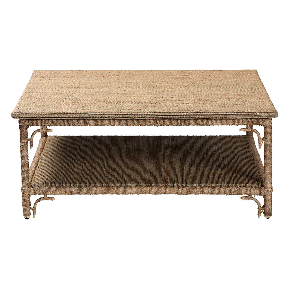 bali & pari - Ganit Coffee Table in Natural Brown - F248-FT5-Seagrass-Coffee Table view 2