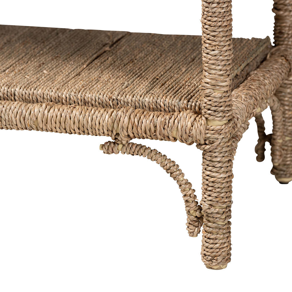 bali & pari - Ganit Console Table in Natural Brown - F248-FT3-Seagrass-Console Table view 5