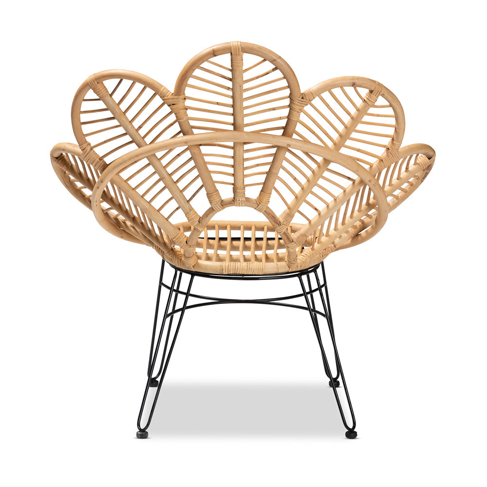 bali & pari - Garan Chair in Natural Brown/Black - Leaf-Rattan-CC view 4
