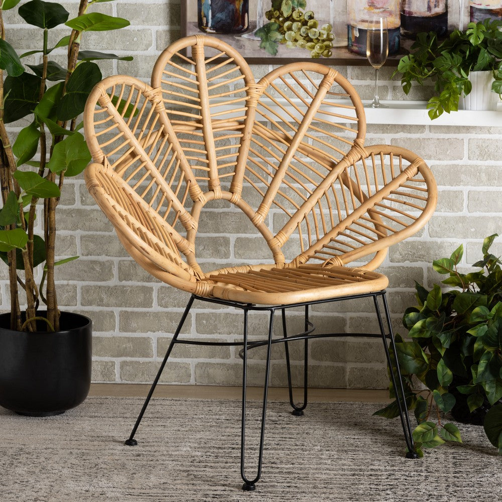 bali & pari - Garan Chair in Natural Brown/Black - Leaf-Rattan-CC view 8