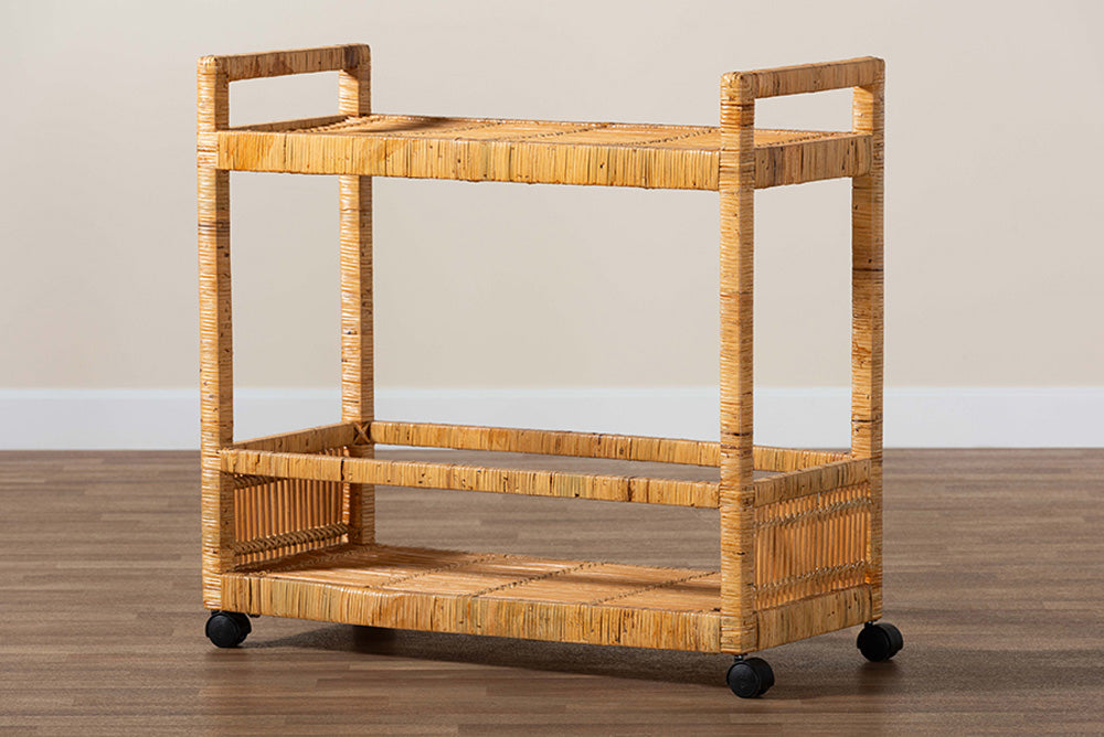 bali & pari - Genet Cart - DCWH10014-Rous-Natural Rattan-Cart view 7