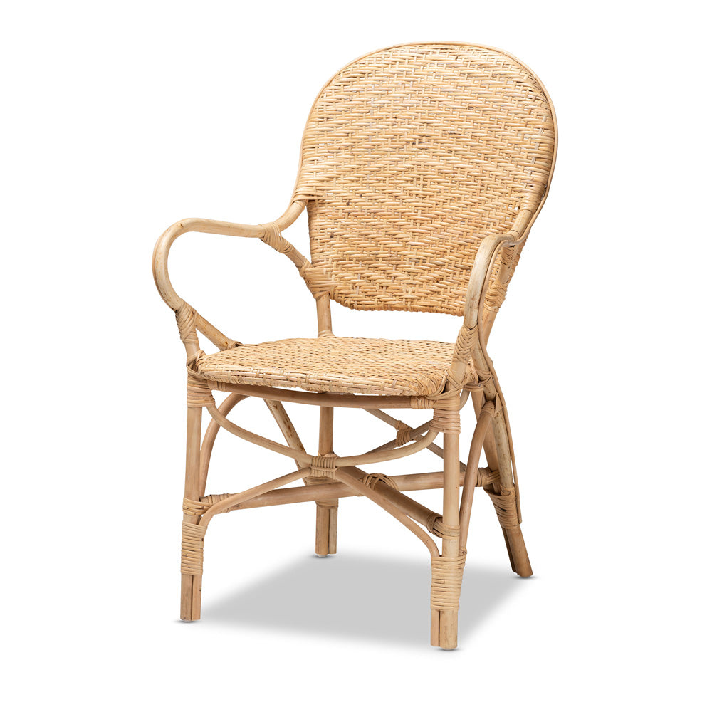 bali & pari - Genna Dining Chair in Natural Brown - RCN004-Rattan-DC view 1