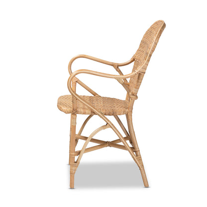 bali & pari - Genna Dining Chair in Natural Brown - RCN004-Rattan-DC view 3