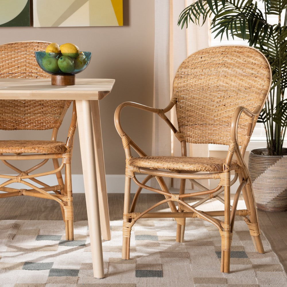 bali & pari - Genna Dining Chair in Natural Brown - RCN004-Rattan-DC view 8