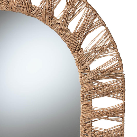 bali & pari - Geona Mirror in Natural Brown - F232-FT28-Jute-Mirror view 2