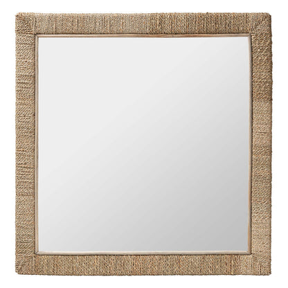 bali & pari - Geralyn Mirror in Natural Seagrass - WS096-Natural Rattan-Mirror view 1