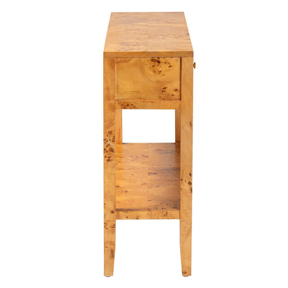 bali & pari - Ghina Console Table in Light Mappa Burl - SVN-1518-Natural Burl Op1-Ghina-Console Table view 4