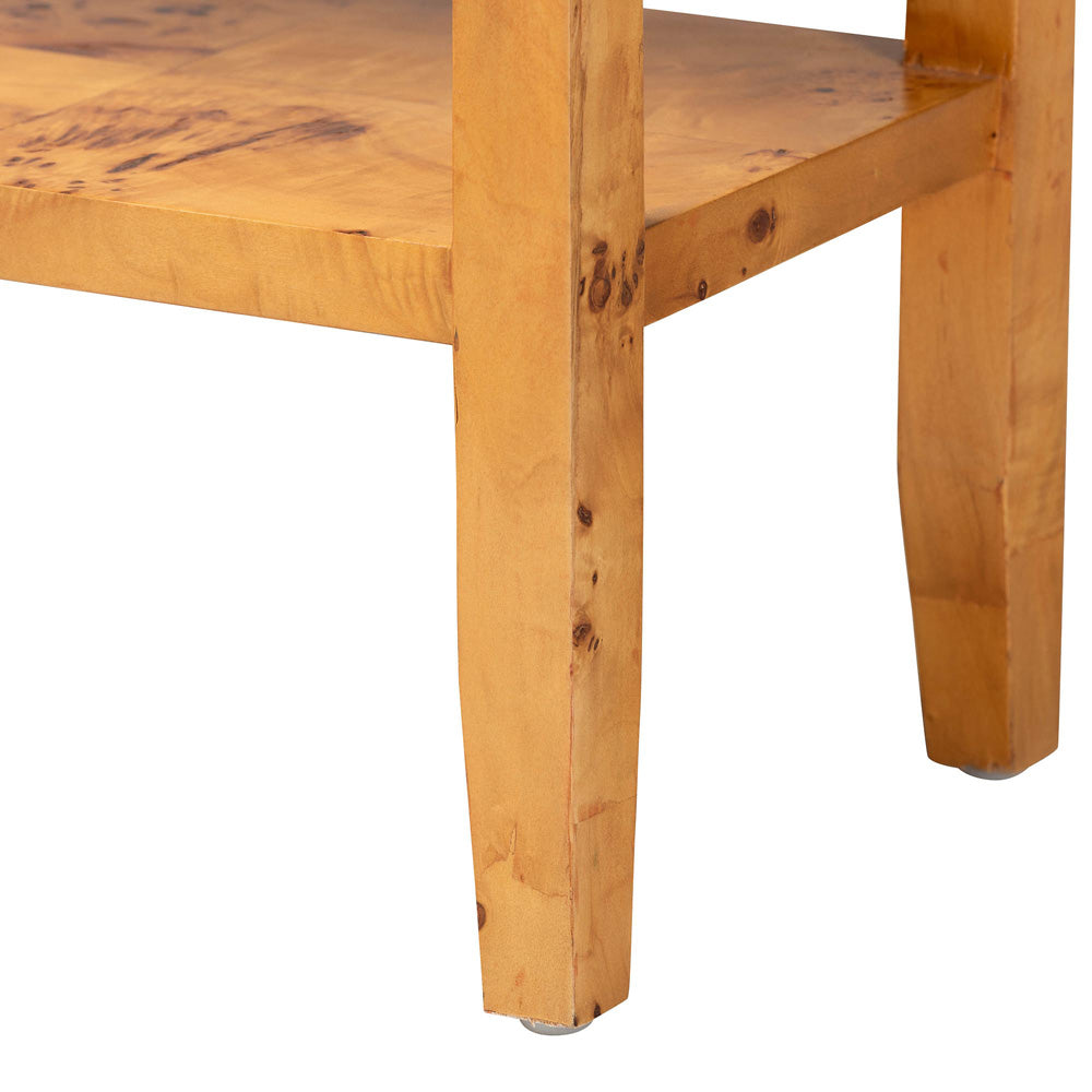 bali & pari - Ghina Console Table in Light Mappa Burl - SVN-1518-Natural Burl Op1-Ghina-Console Table view 6