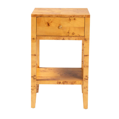bali & pari - Ghina Nightstand in Light Mappa Burl - SVN-1517B-Natural Burl Op1-Ghina-NS view 3