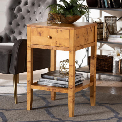 bali & pari - Ghina Nightstand in Light Mappa Burl - SVN-1517B-Natural Burl Op1-Ghina-NS view 8