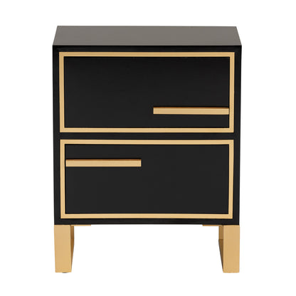 bali & pari - Giolla End Table in Black/Gold - JY21A015-Wood/Metal-Black/Gold-ET view 3