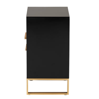 bali & pari - Giolla End Table in Black/Gold - JY21A015-Wood/Metal-Black/Gold-ET view 4