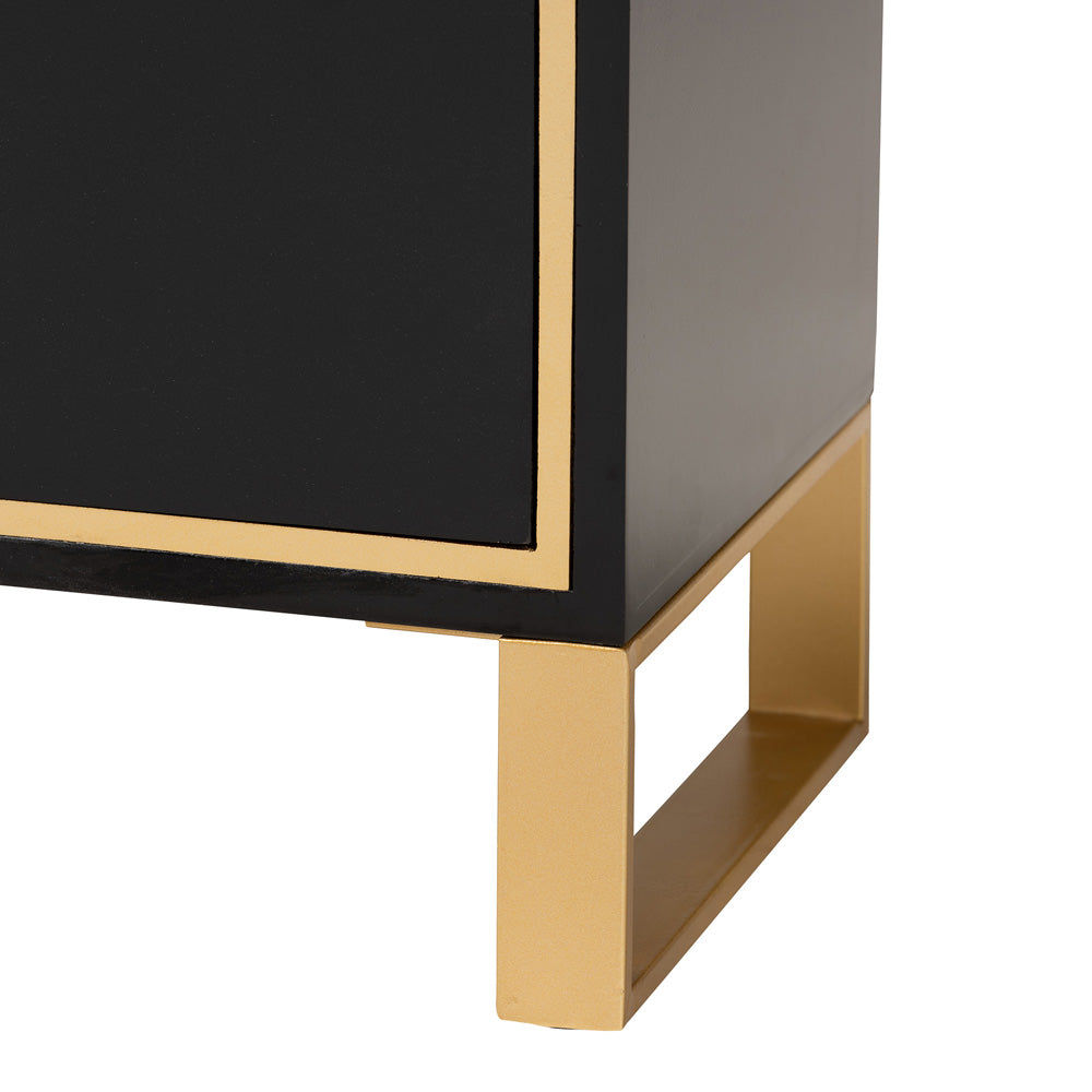 bali & pari - Giolla End Table in Black/Gold - JY21A015-Wood/Metal-Black/Gold-ET view 6