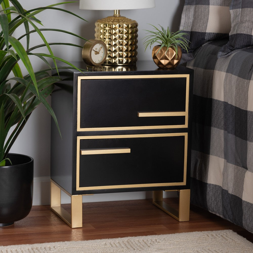 bali & pari - Giolla End Table in Black/Gold - JY21A015-Wood/Metal-Black/Gold-ET view 8