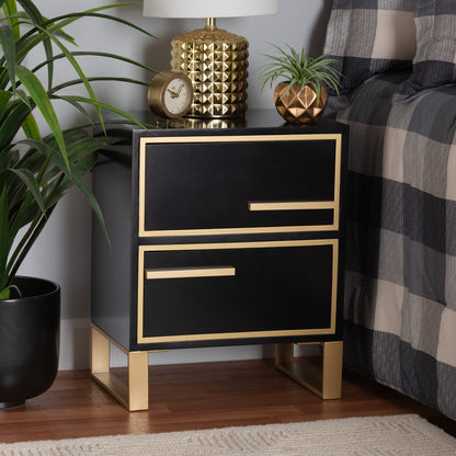bali & pari - Giolla End Table in Black/Gold - JY21A015-Wood/Metal-Black/Gold-ET view 8