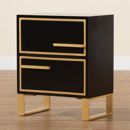 bali & pari - Giolla End Table in Black/Gold - JY21A015-Wood/Metal-Black/Gold-ET view 9