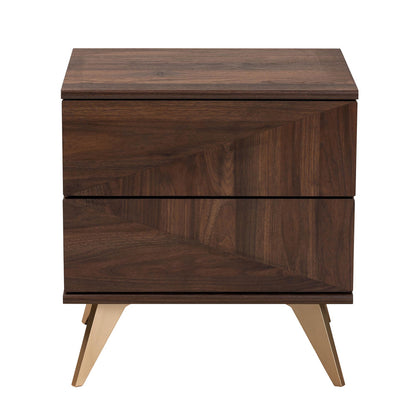 bali & pari - Graceland Nightstand in Walnut Brown/Gold - LV45ST4524WI-CLB-NS view 3