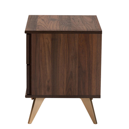bali & pari - Graceland Nightstand in Walnut Brown/Gold - LV45ST4524WI-CLB-NS view 4