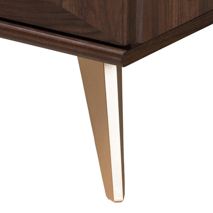 bali & pari - Graceland Nightstand in Walnut Brown/Gold - LV45ST4524WI-CLB-NS view 6