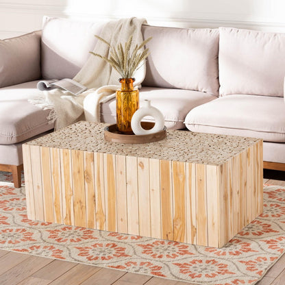bali & pari - Grayson Coffee Table in Natural - Grayson-Wooden-CT view 8