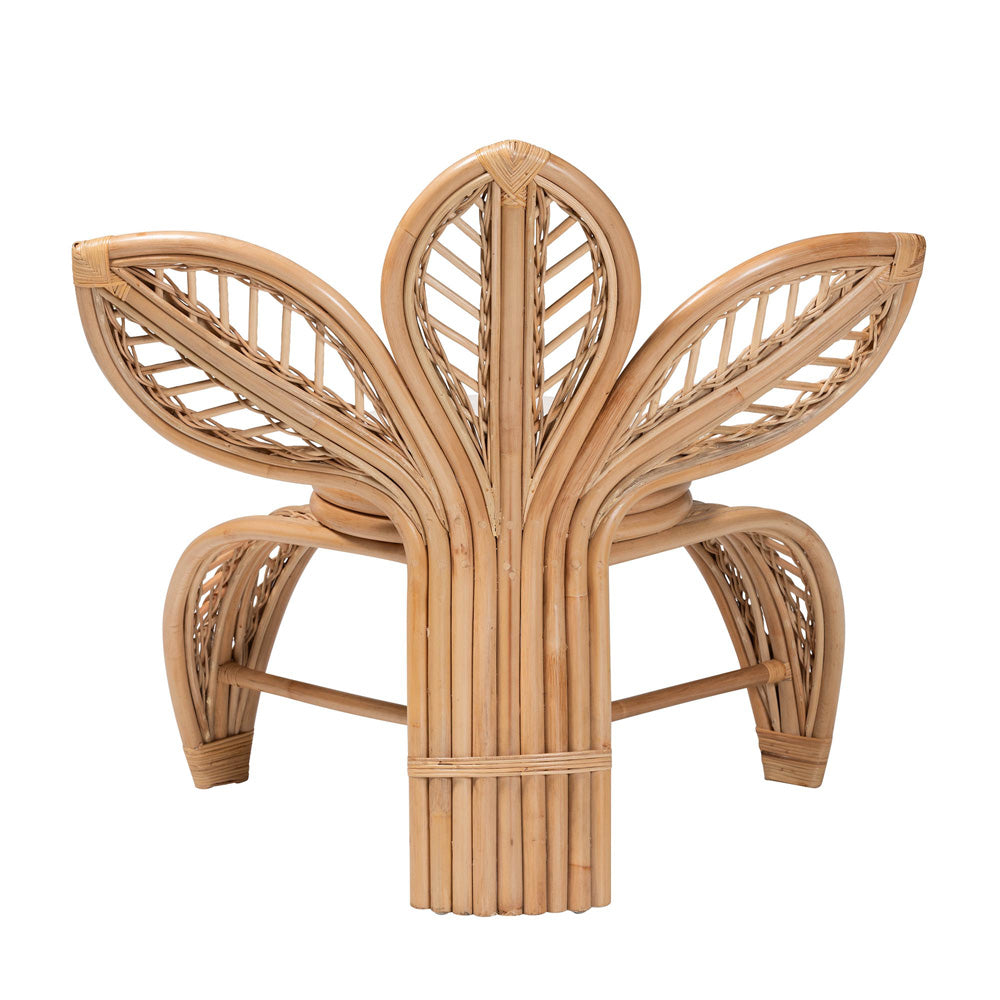 bali & pari - Gresham Chair in White/Natural Brown - Leave-Natural-AC view 4