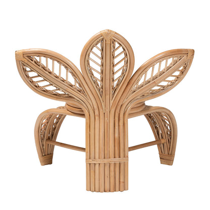 bali & pari - Gresham Chair in White/Natural Brown - Leave-Natural-AC view 4