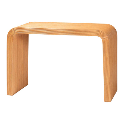 bali & pari - Guevara Console Table in Light Honey - Waterfall Model 1-Light Honey-Rattan-Console Table view 1