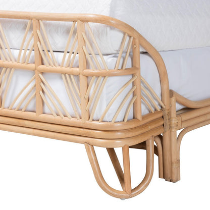 bali & pari - Hadley Queen Size Bed Frame in Natural - Hadley-Natural/Rattan-Queen view 7