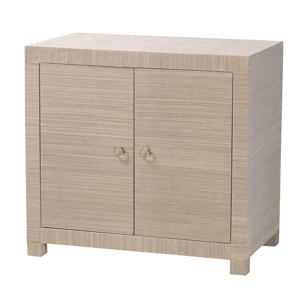 bali & pari  - Halen Storage Cabinet in Beige - Halen-Beige-Cabinet view 1