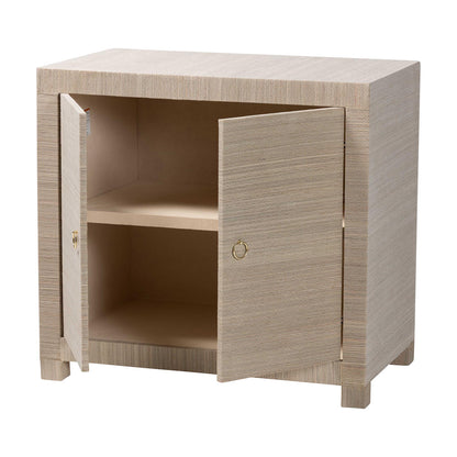 bali & pari  - Halen Storage Cabinet in Beige - Halen-Beige-Cabinet view 2