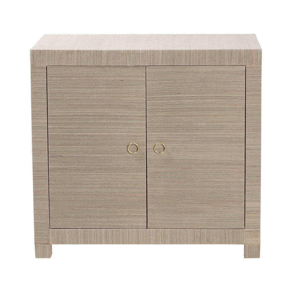 bali & pari  - Halen Storage Cabinet in Beige - Halen-Beige-Cabinet view 3