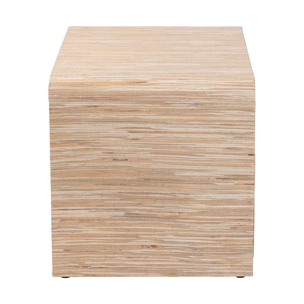bali & pari - Hannah Nightstand in Natural - Hannah-Natural Woven Grasscloth-NS view 4
