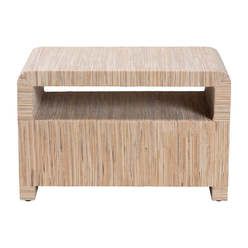 bali & pari - Hannah Nightstand in Natural - Hannah-Natural Woven Grasscloth-NS view 5