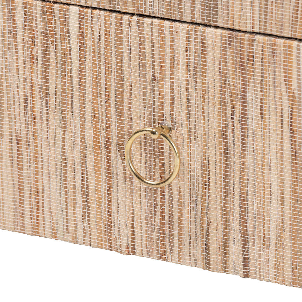 bali & pari - Hannah Nightstand in Natural - Hannah-Natural Woven Grasscloth-NS view 6